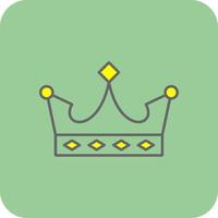 King Filled Yellow Icon vector