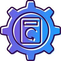 Process Data Gradient Filled Icon vector
