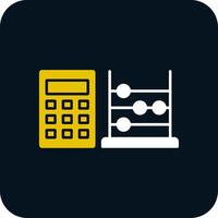 Abacus Glyph Two Color Icon vector