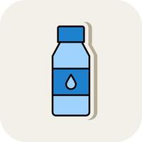 Bottle Line Filled White Shadow Icon vector