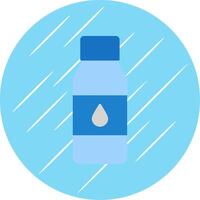 botella plano azul circulo icono vector