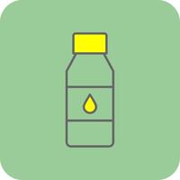 botella lleno amarillo icono vector