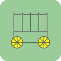 Carriage Filled Yellow Icon vector