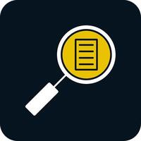 Audit Glyph Two Color Icon vector