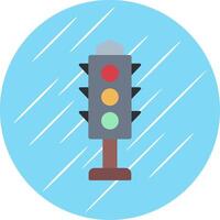 Traffic Lights Flat Blue Circle Icon vector