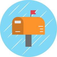 Mailbox Flat Blue Circle Icon vector