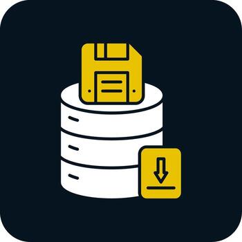 Save Data Glyph Two Color Icon vector