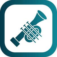 Trumpet Glyph Gradient Round Corner Icon vector