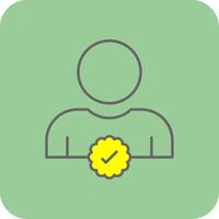 Verified User Filled Yellow Icon vector