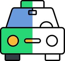Taxi Filled Half Cut Icon vector