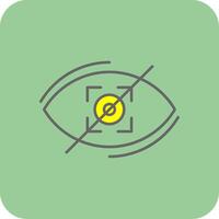 Visibility Off Filled Yellow Icon vector