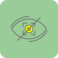 Visibility Off Filled Yellow Icon vector