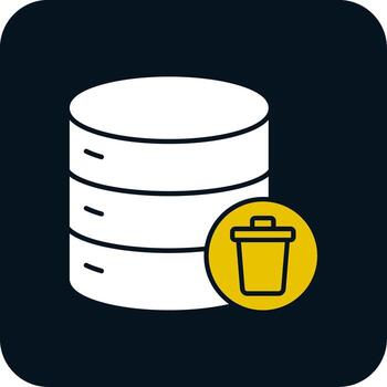 Eliminar datos glifo dos color icono vector