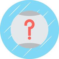 Question Flat Blue Circle Icon vector