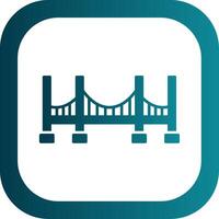 Bridge Glyph Gradient Round Corner Icon vector