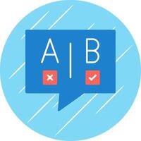 Ab Testing Flat Blue Circle Icon vector