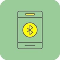 Bluetooth Filled Yellow Icon vector