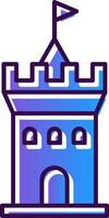 Castle Gradient Filled Icon vector