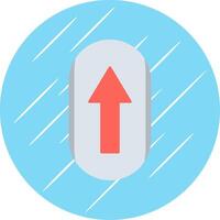 Scroll Up Flat Blue Circle Icon vector