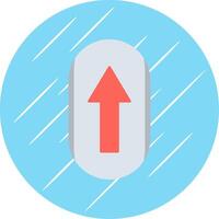 Scroll Up Flat Blue Circle Icon vector