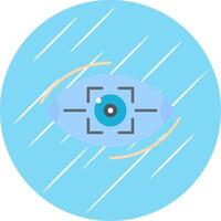 Vision Flat Blue Circle Icon vector