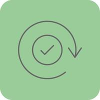 Update Filled Yellow Icon vector