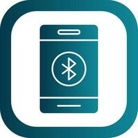 Bluetooth Glyph Gradient Round Corner Icon vector