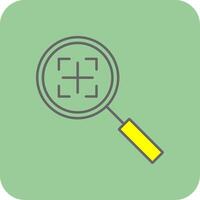 Search Filled Yellow Icon vector