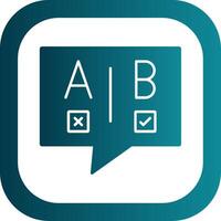Ab Testing Glyph Gradient Round Corner Icon vector