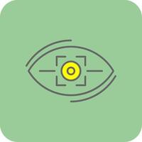 Vision Filled Yellow Icon vector