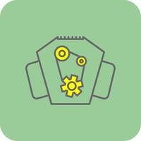 Engine Filled Yellow Icon vector