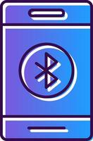 Bluetooth Gradient Filled Icon vector