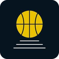 icono de dos colores de glifo de baloncesto vector