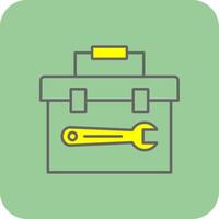 Toolbox Filled Yellow Icon vector