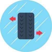 Wheel Alignment Flat Blue Circle Icon vector