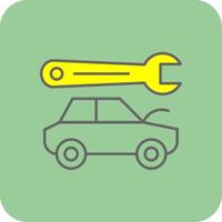 Body Repair Filled Yellow Icon vector