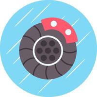 Brake Disk Flat Blue Circle Icon vector