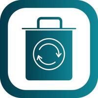 Trash Glyph Gradient Round Corner Icon vector