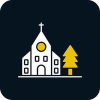 Church Glyph Two Color Icon vector