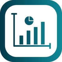 Statistics Glyph Gradient Round Corner Icon vector