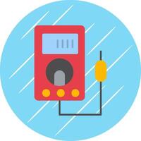 Voltmeter Flat Blue Circle Icon vector