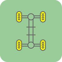 Chassis Filled Yellow Icon vector