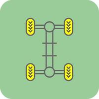 Chassis Filled Yellow Icon vector