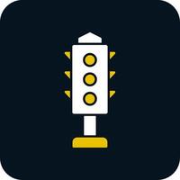 Traffic Lights Glyph Two Color Icon vector