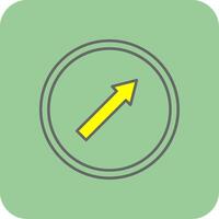 keep Right Filled Yellow Icon vector