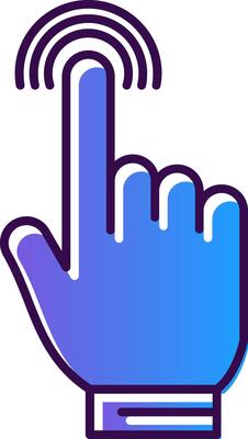 Tap Gradient Filled Icon