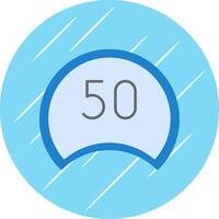 Speed Limit Flat Blue Circle Icon vector