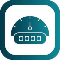 Tachometer Glyph Gradient Round Corner Icon vector