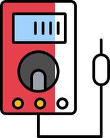 Voltmeter Filled Half Cut Icon vector