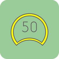 Speed Limit Filled Yellow Icon vector